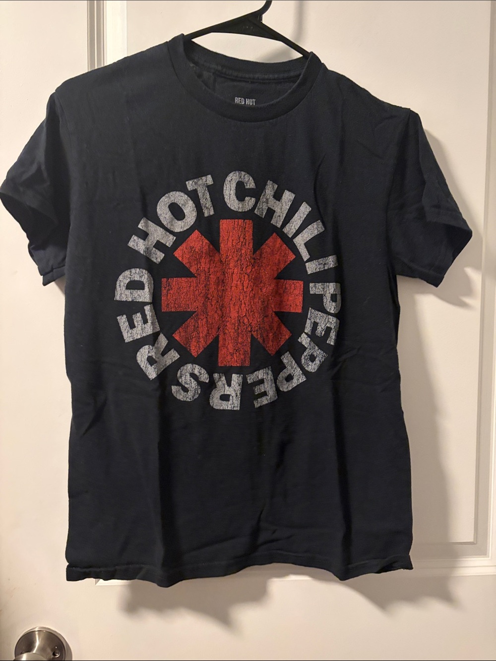 Red Hot Chili Peppers Logo Tee - Black with Red Emblem